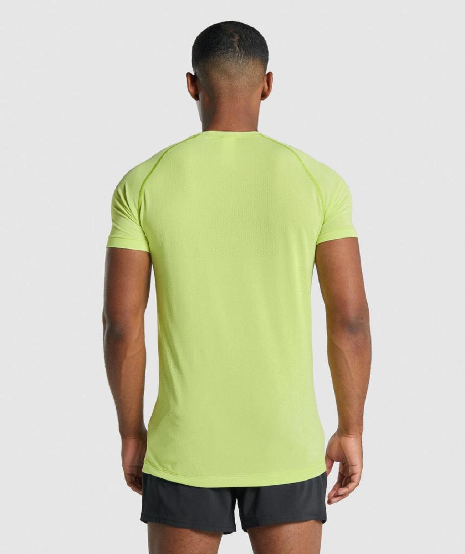 Gymshark Vital Light Seamless Muške T Shirts Žute | HR 2453BEX